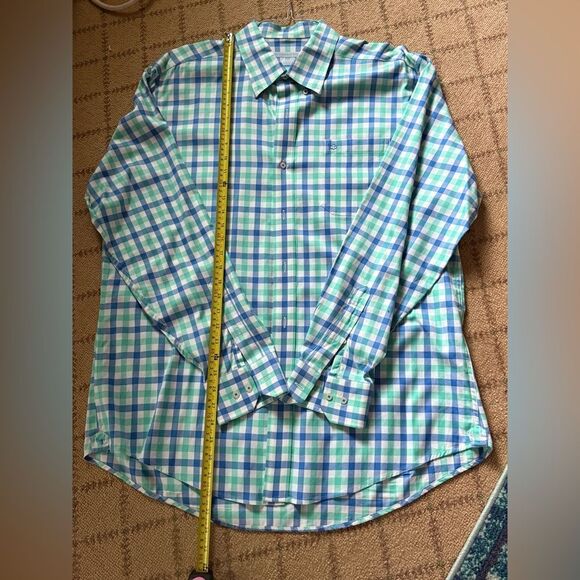 Southern Tide bright gingham checked long sleeve button down shirt L - Picture 4 of 10